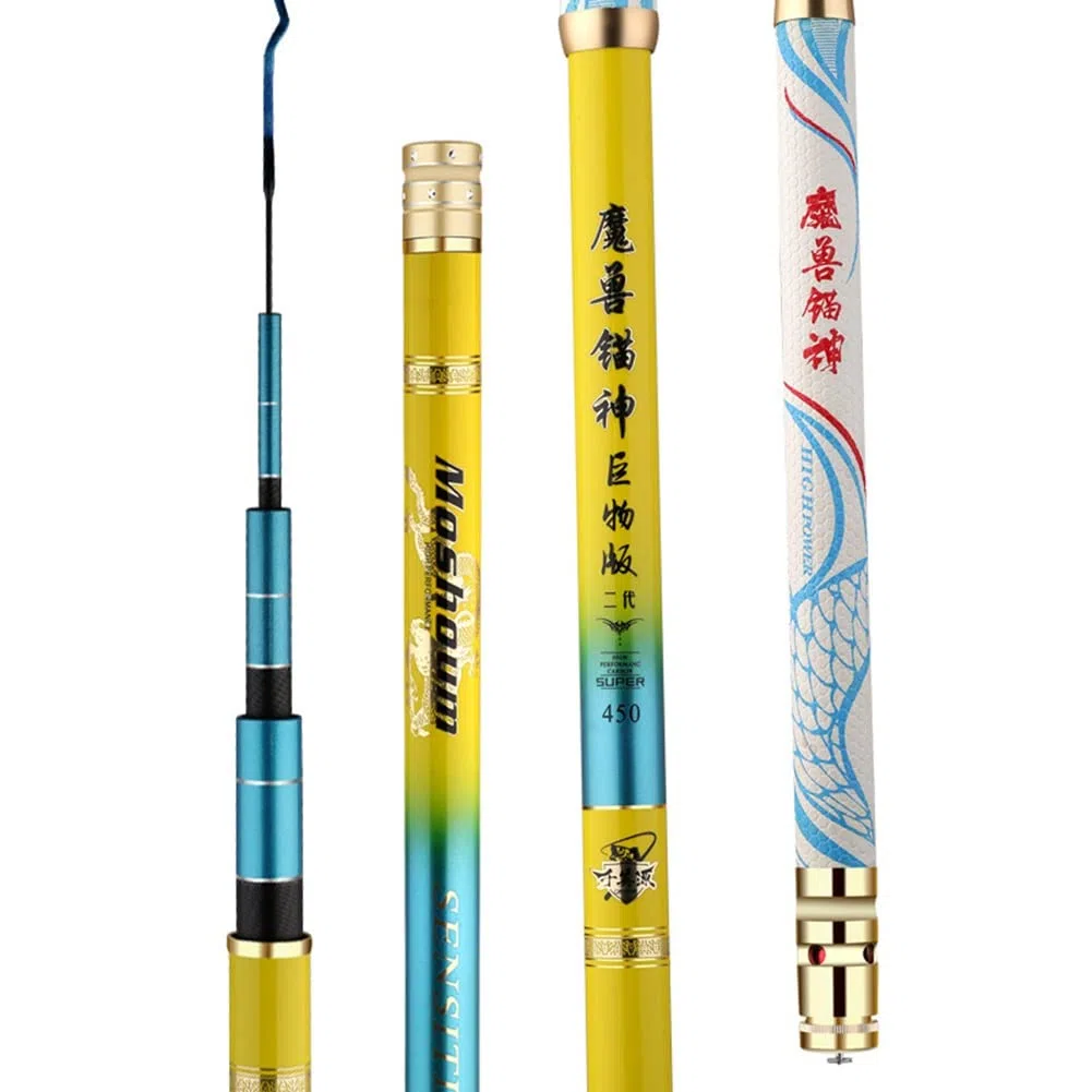 Canna da Pesca 20H – 3,6 m – 12 m, Canna da Pesca Extra Rigida per Pesci di Grandi Dimensioni e Pesanti, Ideale per Storioni di Grandi Dimensioni(3.6m)