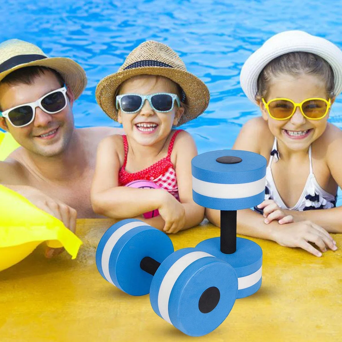 Pesi da piscina per esercizi in acqua, manubri per fitness acquatico, attrezzatura aerobica in acqua, per donne, uomini, adulti, allenamento, piscina, spa