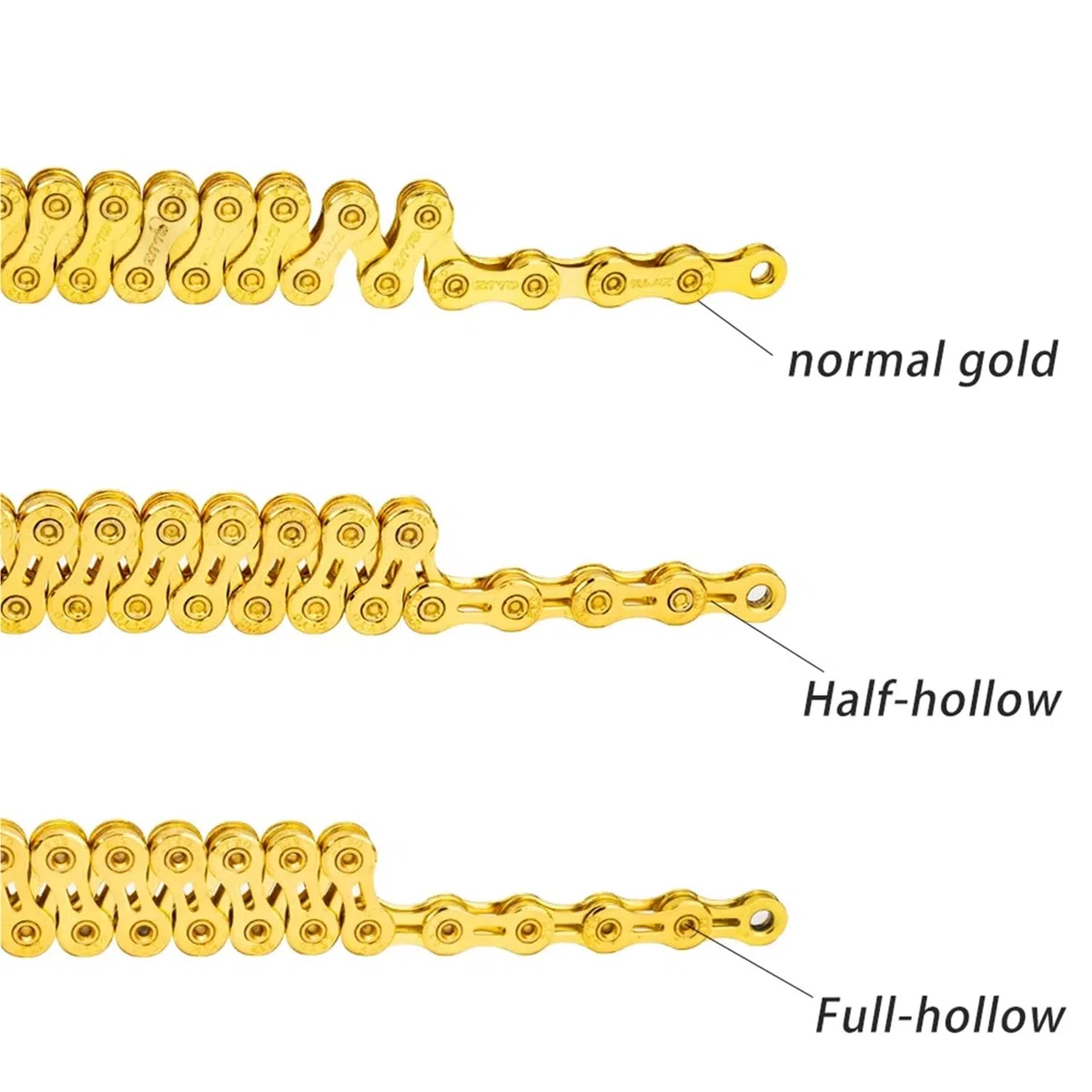 Catena for bici da strada Gold Chain 6/7/8s 9s 10s 11s 12s velocità universale corrente con maglia mancante(11s Gold SLR)