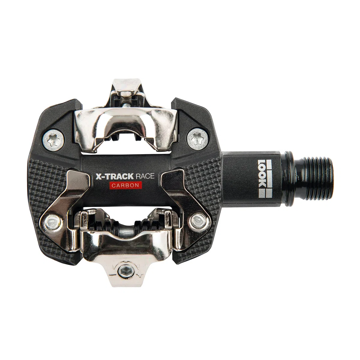 Look Cycle - Pedali MTB X-Track Race Carbon - Meccanismo Compatibile SPD - Corpo in Carbonio - ASSE in Chromoly+ - Affidabilità Estrema, Ampia Superficie d’Appoggio - Pedali Automatici MTB