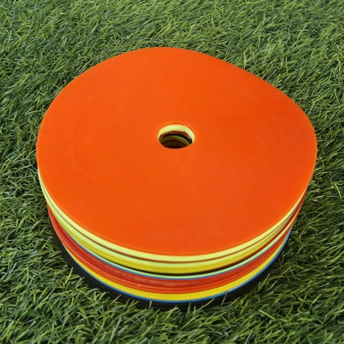 banapoy Coni a Disco Piatto Allenamenti Calcio, Confezione 40 PVC | Resistente Allo Strappo, Diametro 15 Cm, Resistente Alle Intemperie, Ideale per Esercizi di agilità, Basket, Baseball, Calcio