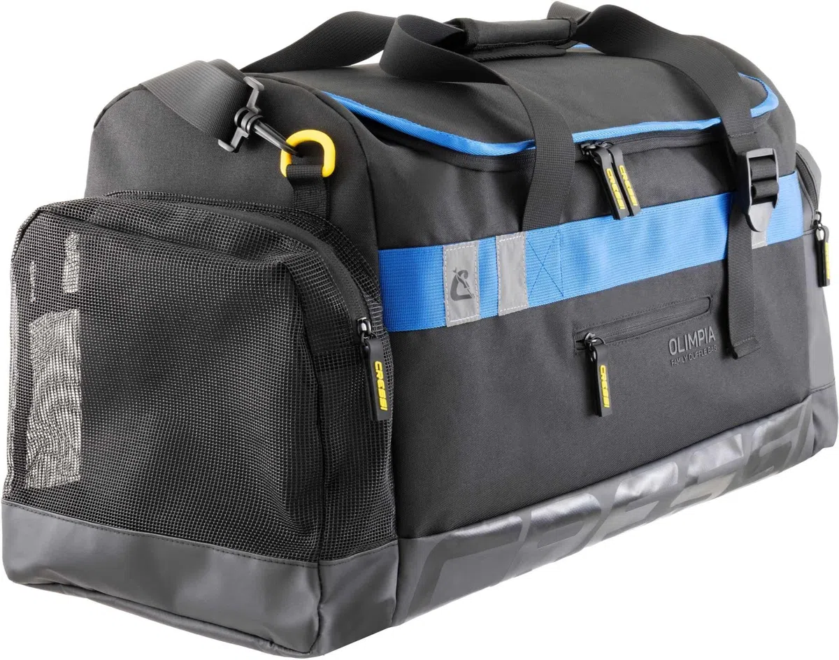CRESSI dal 1946 - Olimpia Pool Family Duffle - Borsone Tecnico Modulare Sportivo, Ideale per Piscina Uomo e Donna e Attività Acquatiche anche Collettive, Nero/Blu 45 L