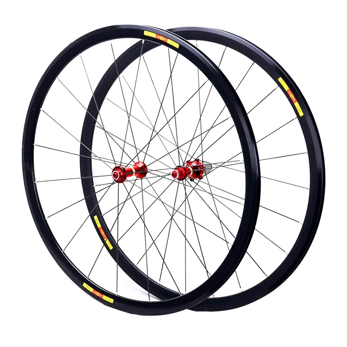 Set di Ruote per Bici da Strada 700c Ruota Anteriore Posteriore della Bicicletta 28 Pollici Cerchio in Lega A Doppia Parete 30mm Freno C/V 8-11 velocità Cassetta QR 1560g