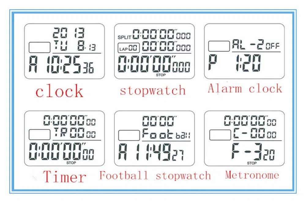 Cronometro sportivo, cronometro sportivo 1/1000 di secondo orologio da polso digitale sport conto alla rovescia timer sportivo elettronico orologio per sport all'aria aperta allenamento cronometro