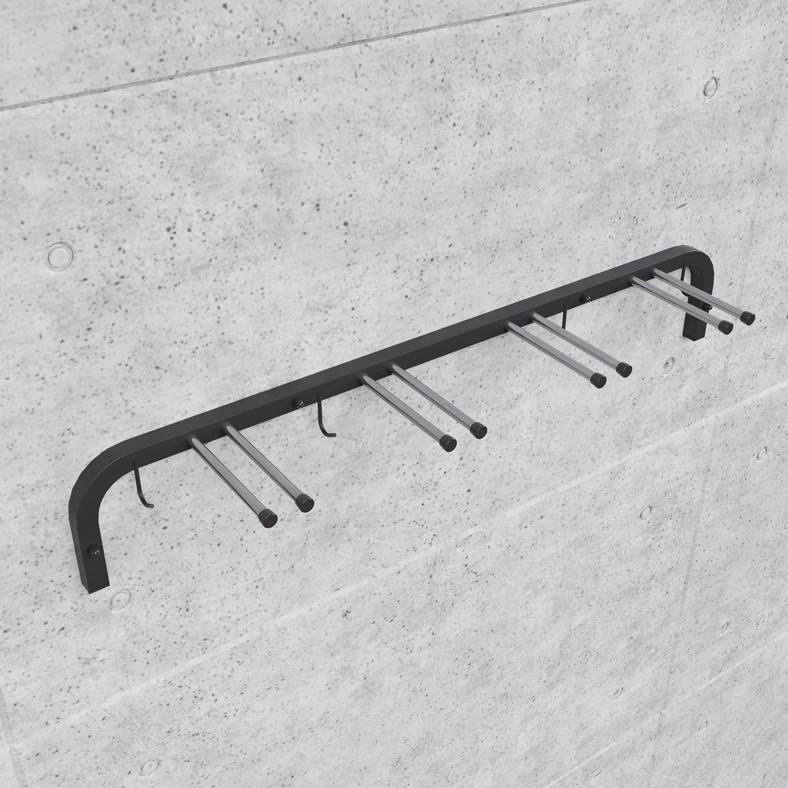 porta sci da muro portasci parete rastrelliera Supporto da sci per 4 paia di sci, 83 cm