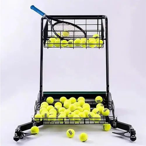 Carrello automatico per raccogliere palline da tennis, contiene 300 palline per un uso efficiente del campo e del club
