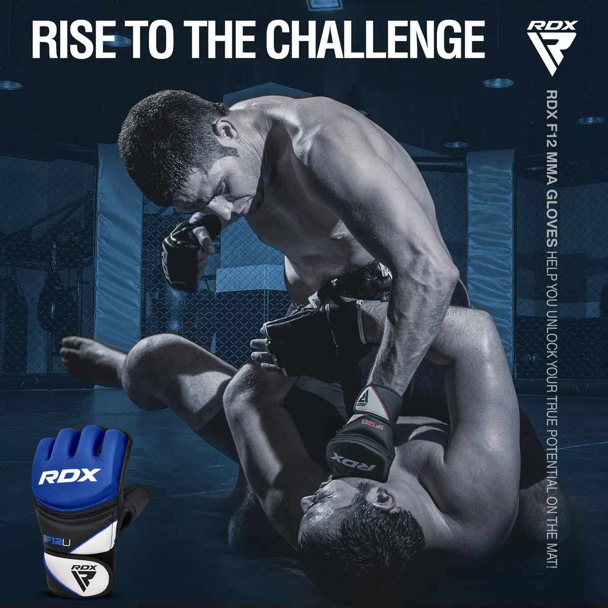 RDX Maya Pelle MMA UFC Guanti Lucha Libre Sparring Arti Marziali guantillas allenamento Grappling