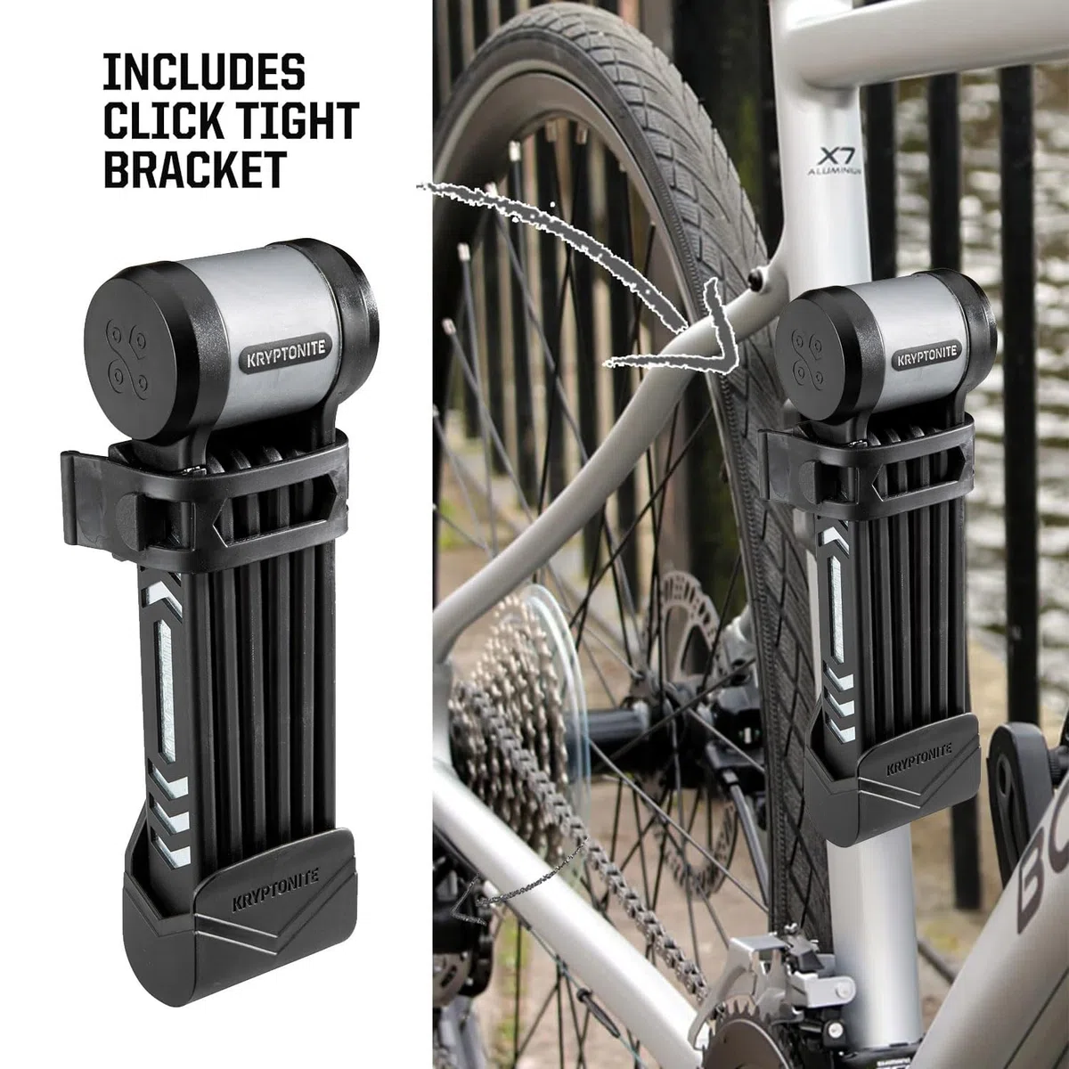 Kryptonite Keeper Folding Lock antifurto Bicicletta Pieghevole Nero