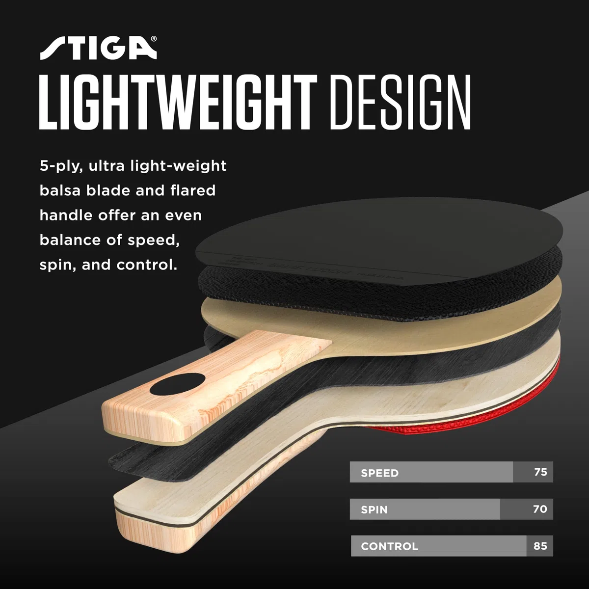 STIGA Set da ping pong Premium per 2 giocatori: include 2 pagaie approvate ITTF, 3 palline bianche a 3 stelle e borsa per il trasporto