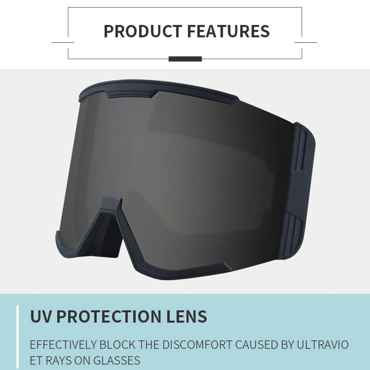 Protezioni UV Anti Nebbia Lente Occhiali Da Neve Grande Visione Pattinaggio Occhiali Da Sci per Uomini Donne Neve Snowboard Sport All'aperto