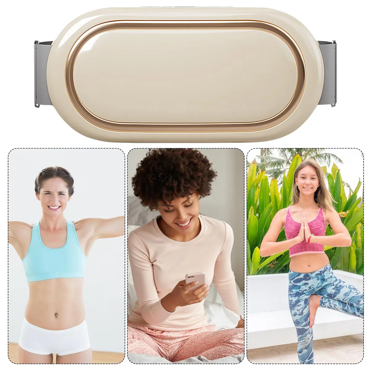 Cintura dimagrante | elettrostimolatore addominale per uso domestico - Cintura massaggiante dimagrante senza fili portatile per sviluppo muscolare, bruciatura di grasso e scultura