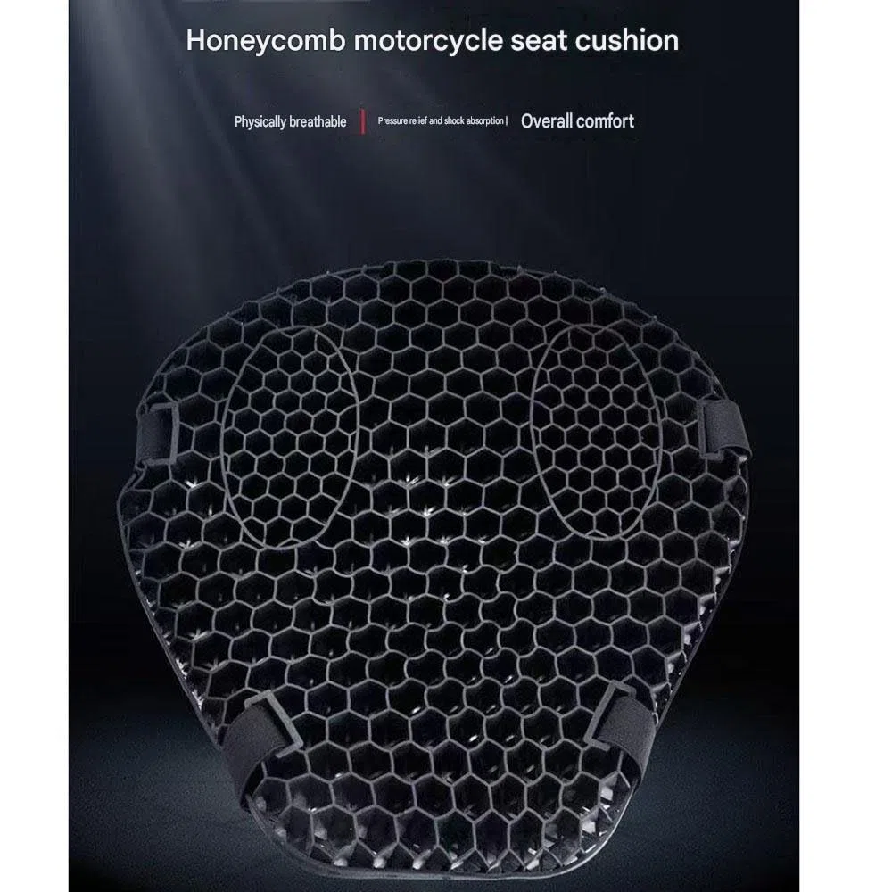 zhangqin Cuscino Sella Moto in Gel per Triumph Trident 660 Street Bike | Cuscino Moto Traspirante a Nido d'Ape 3D con Copertura Antiscivolo, Supporto Coccige per Lunghi Viaggi, Assorbimento Urti