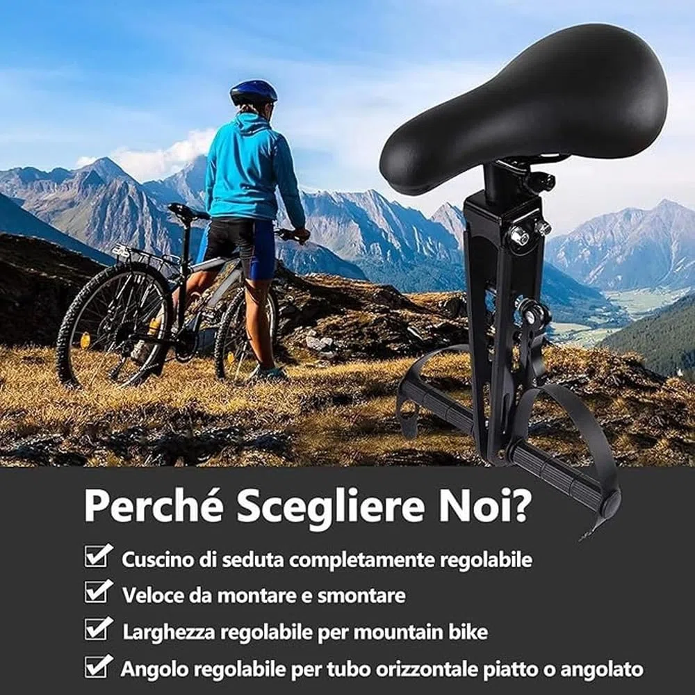 Seggiolino per Bici da Corsa per Bambini ampiamente Compatibile | sicuro per bambini dai 2 ai 7 , può essere adattato. Asiento Para Bicicleta Para Niños Seggiolino per bici per