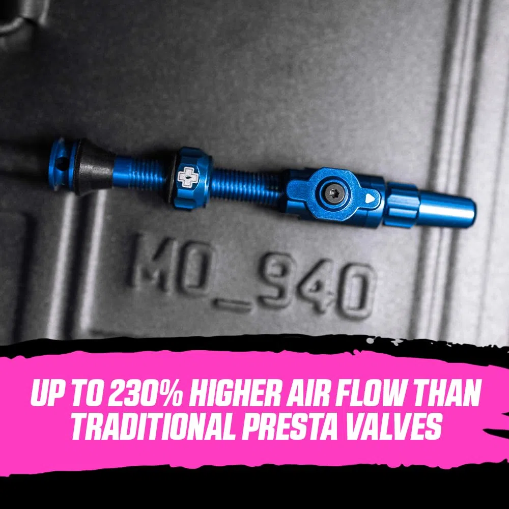 MUC-OFF accessorio valvola tubeless big bore lite medium 1 coppia iridescente