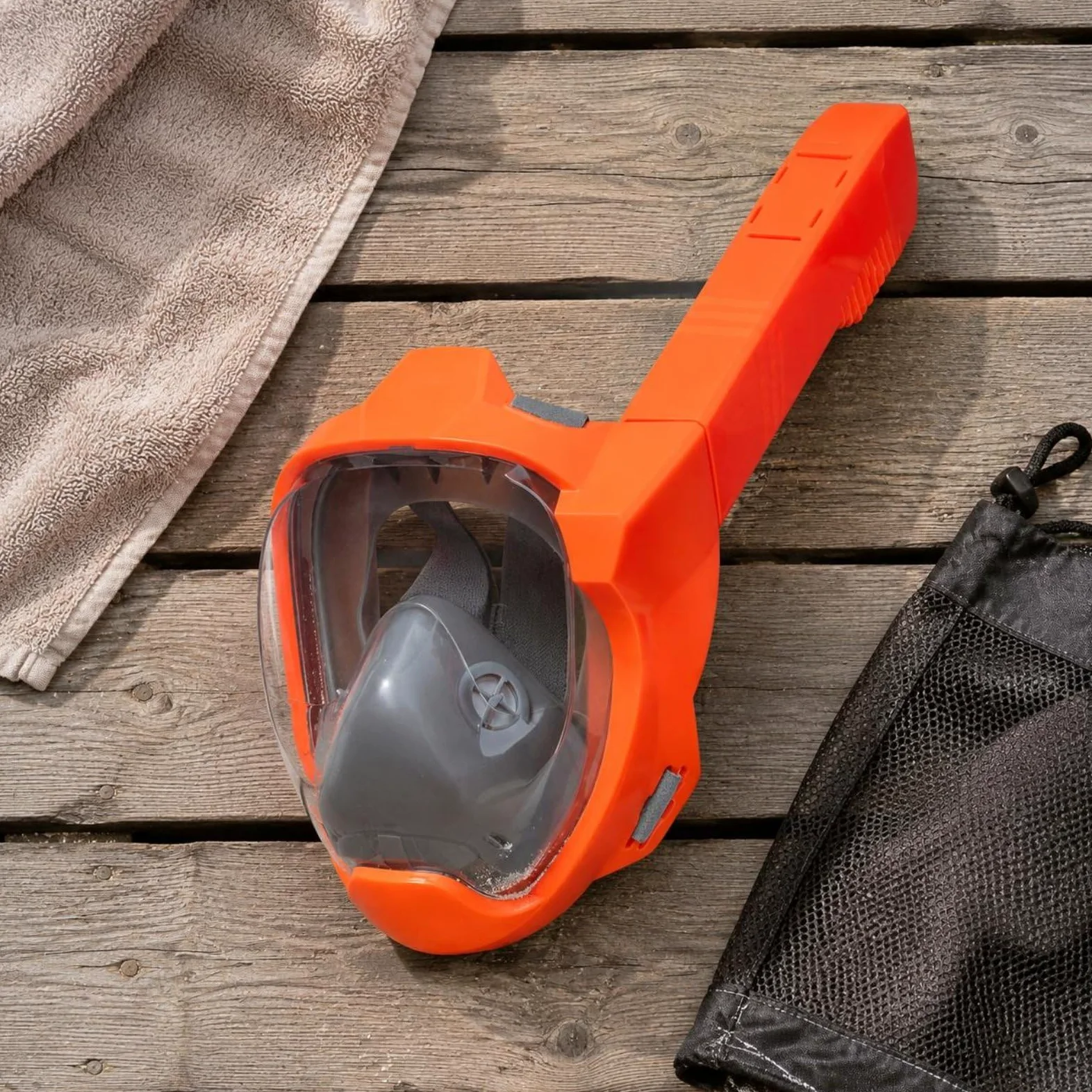 Baoblaze Maschera da Snorkeling Integrale con Snorkel Visore Panoramico Respirazione Agevolata Calzata Anatomica 3D Silicone Delicato Adatta per Nuoto Costiero