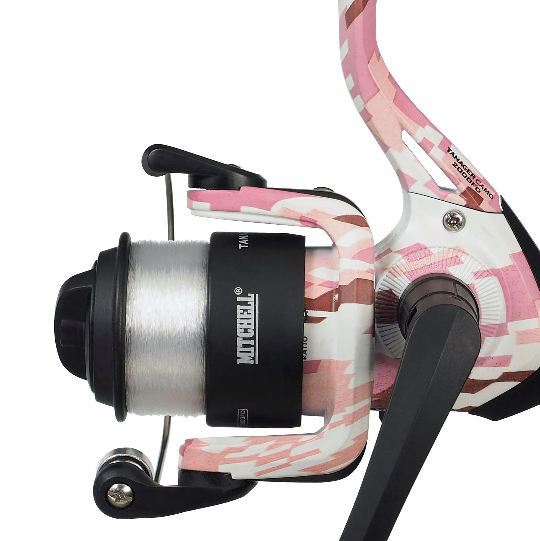 Mitchell Tanager Pink Camo II Spin Combo | Leggera canna da spinning e mulinello per donne e giovani pescatori | Setup d'acqua dolce per trote, persici, lucci | Resistente | Opzioni multiple