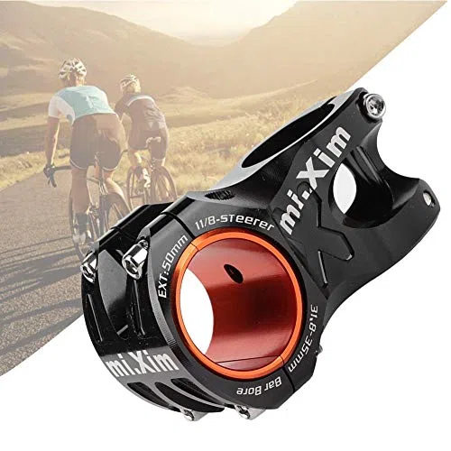 Dilwe Stelo Manubrio della Bicicletta, Morsetto Stelo Bici Anti-ruggine con Anello Adattatore per Manubrio Bicicletta Diametro 35mm / 31,8mm