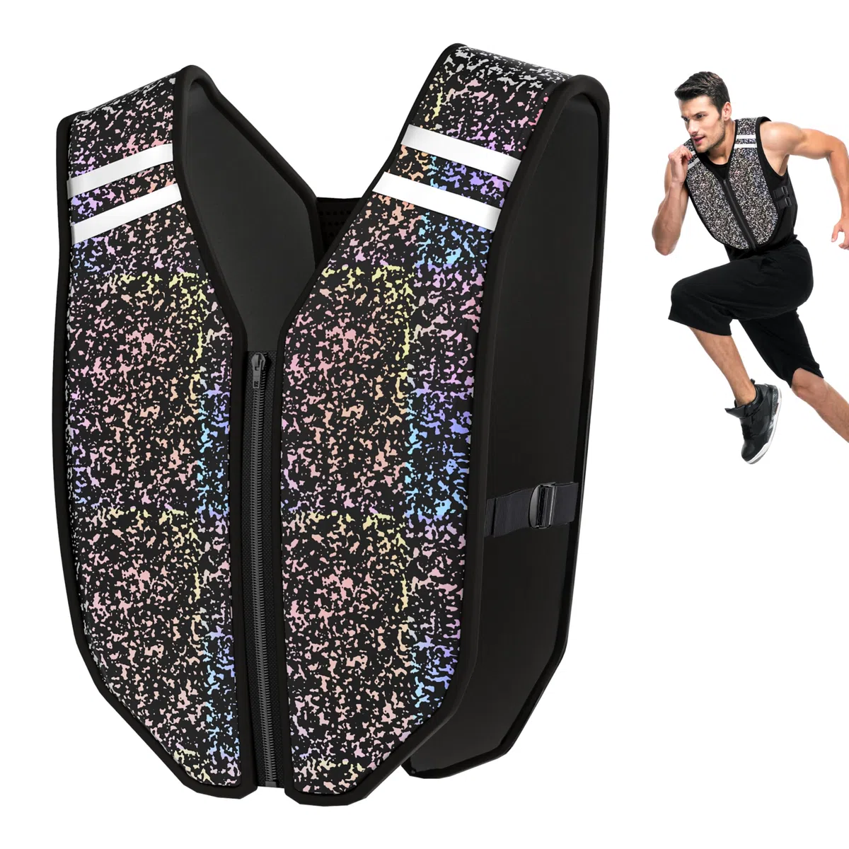 PROIRON Giubbotto Zavorrato Ergonomico, Gilet Zavorrato da 3, 5, 8, 10 kg, Morbido-Lavabile-Materiale Riflettente, per Allenamenti di Forza e Resistenza, Corsa, Aerobica, Perdita di Peso