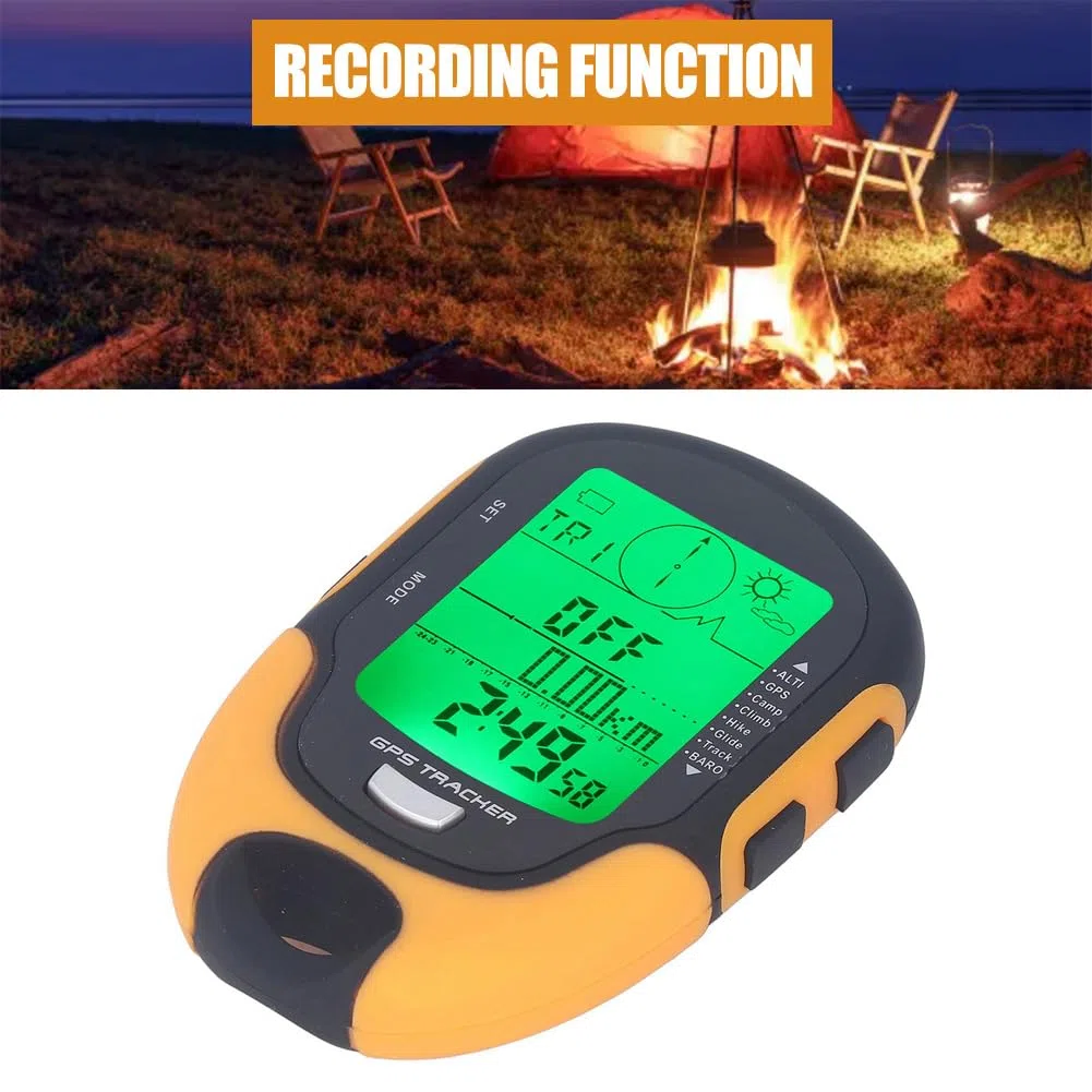 Misuratore Multifunzione GPS con Sensore Ad Alta Precisione, Altimetro, Manometro, Termometro, Igrometro, Impermeabile, Bussola, Ideale per Campeggio e attività all'aperto, IPX4