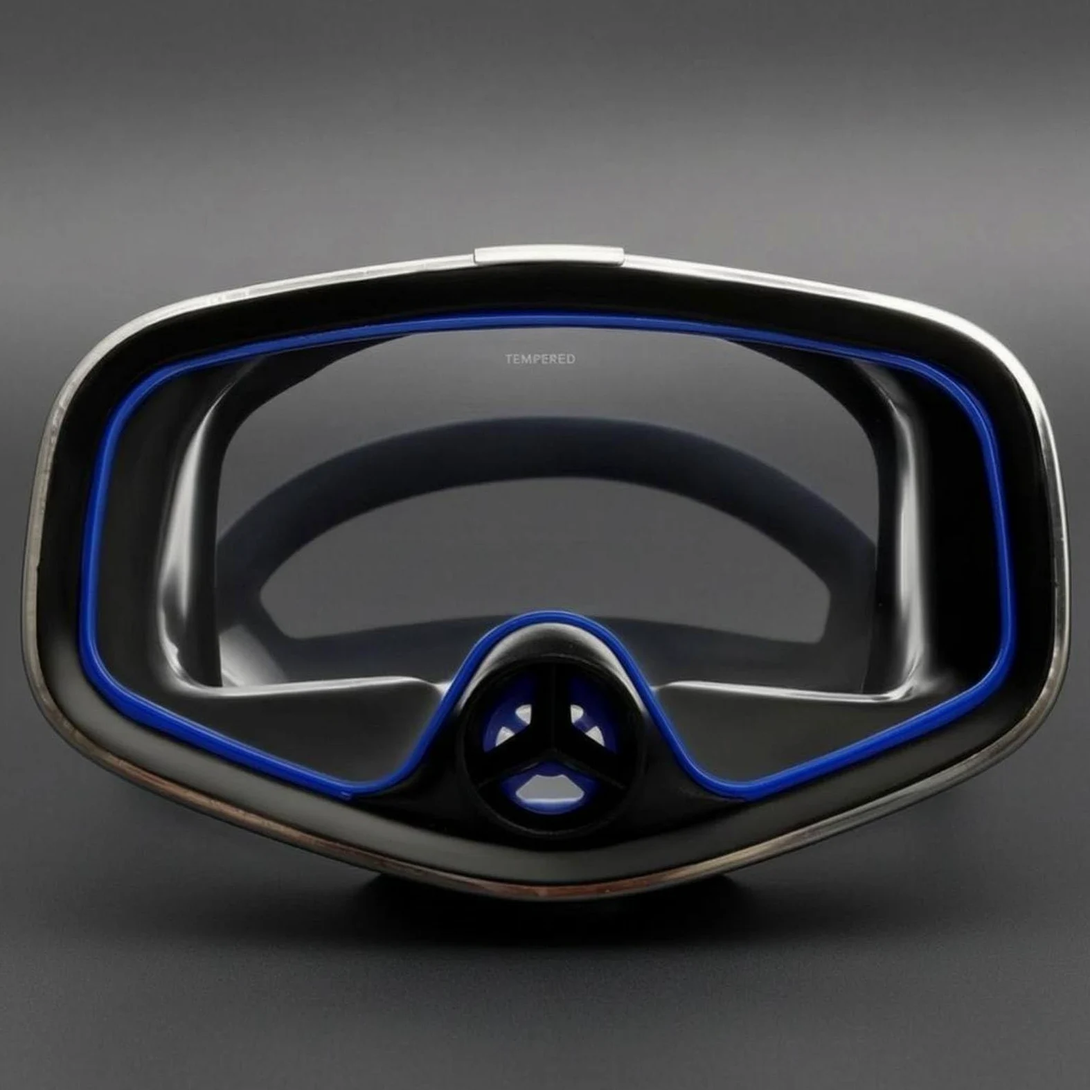Maschera Subacquea Integrale Occhiali Nuoto Visore Snorkeling Ampia Lente in Vetro Temperato Antiappannamento Cinturino Regolabile Silicone