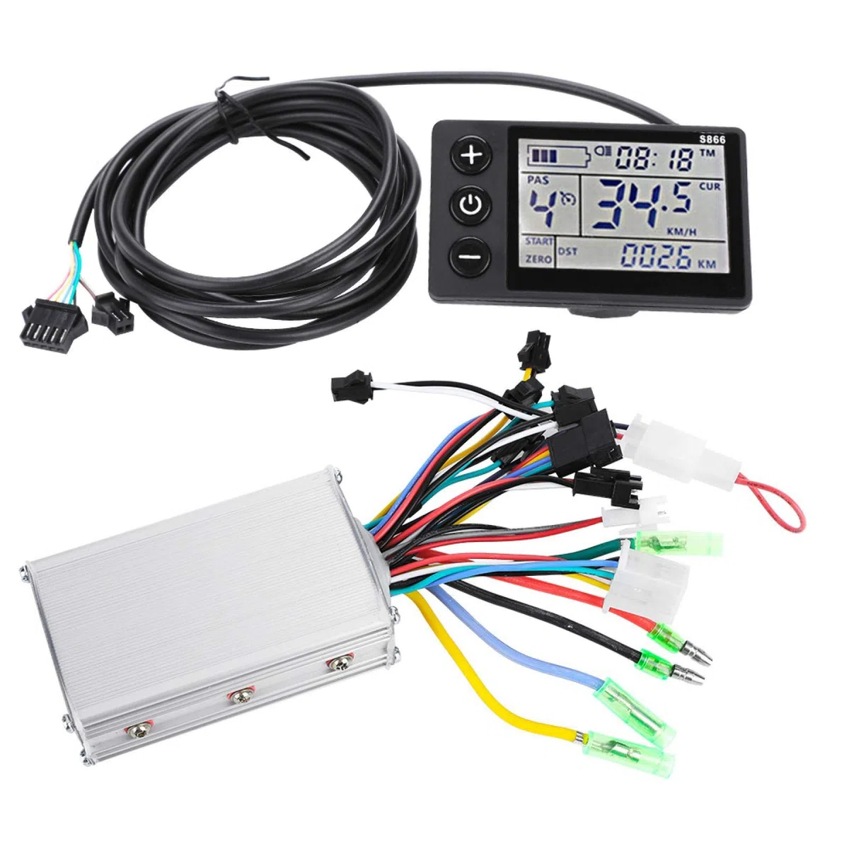 VBESTLIFE Controller Motore LCD, Pannello Display LCD Impermeabile Kit Controller brushless per Scooter Elettrico per Biciclette per Biciclette elettriche/Scooter(2#36V-48V)