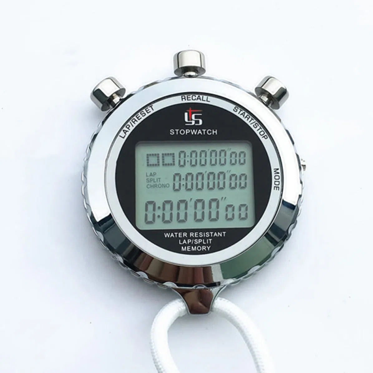 Cronometro Digitale Professionale Lcd a 3 Righe 120 Tracce | Acciaio Inossidabile, Timer Impostabile e Funzioni Data Completa, Formato Portatile con Cinghia