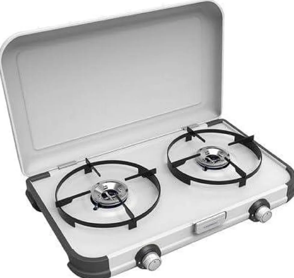 Campingaz - Fornello da campeggio Kitchen 2, fornello a gas a 2 fuochi, 4000 Watt, compatto