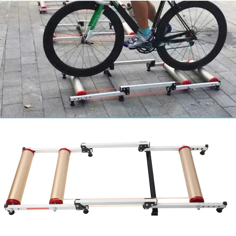 Rullo per Bicicletta da Ciclismo Indoor, Pieghevole Retrattile Facile da trasportare e riporre Rulli per Bici da 51,2x20,5 Pollici per Esercizio Bici da Strada MTB