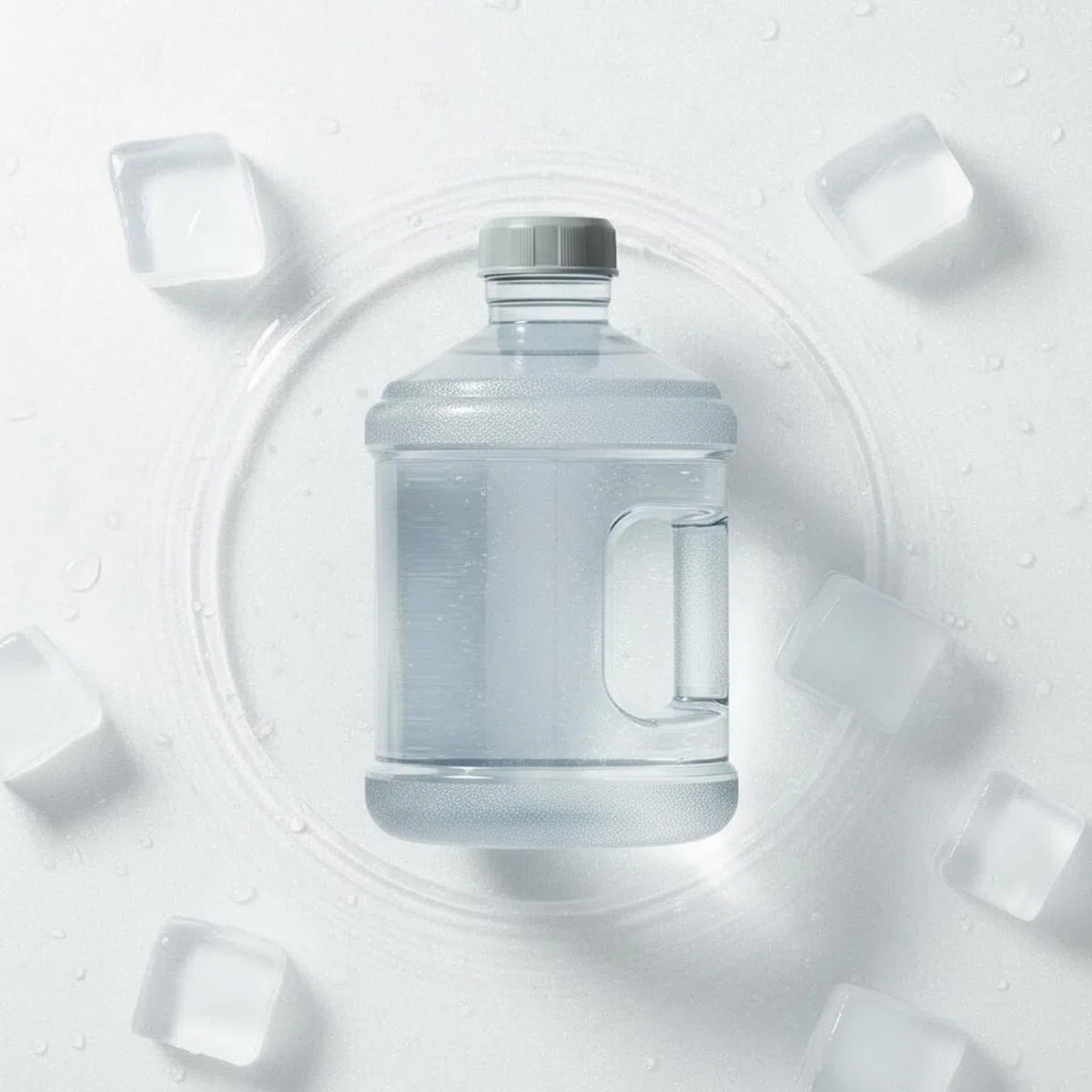 Secchio Portatile Contenitore Liquido Distributore Acqua Recipiente Trasporto Grazie al Materiale PC Alimentare E al Design Anti-perdite Adatto a, Trasparente, 18.9L