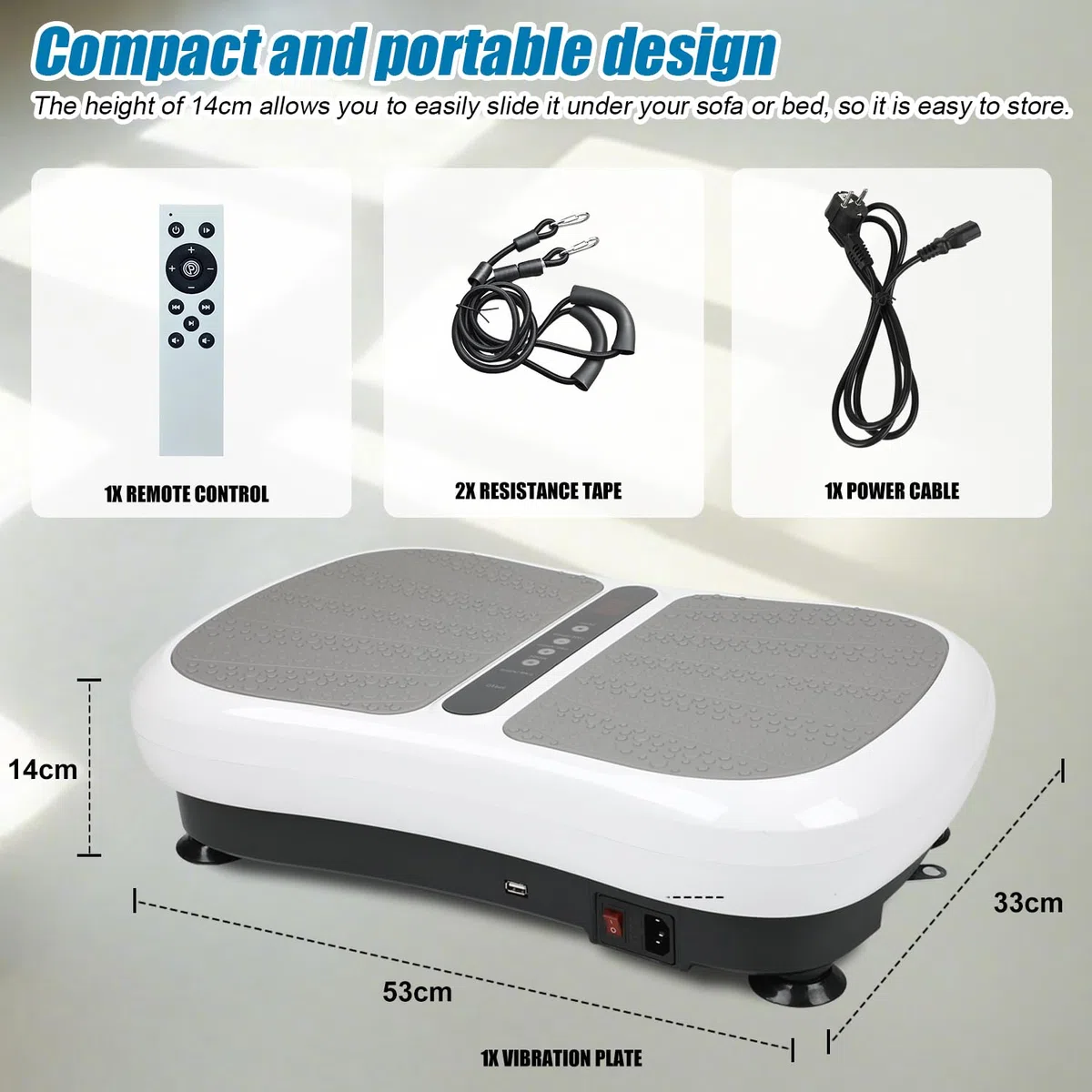 Piastra vibrante, per sport a casa, 99 livelli di intensità, 5 programmi di allenamento, tavola vibrante per allenamento di tutto il corpo, costruzione muscolare, altoparlante Bluetooth, portata 130