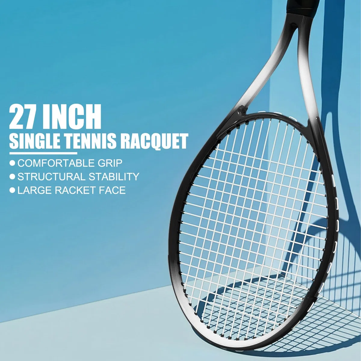 Racchetta da Tennis Per Principianti da 27 Pollici Per Adulti - Set di Racchette Singole Per Adulti Leggere Per Donne E Uomini con Borsa Per Il Trasporto
