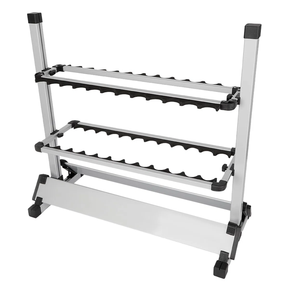 Supporto per canne da pesca, 24 canne, 71,5 x 31 x 70 cm, in alluminio di alta qualità, per barche, negozi di pesca, garage, pesca, interni ed esterni