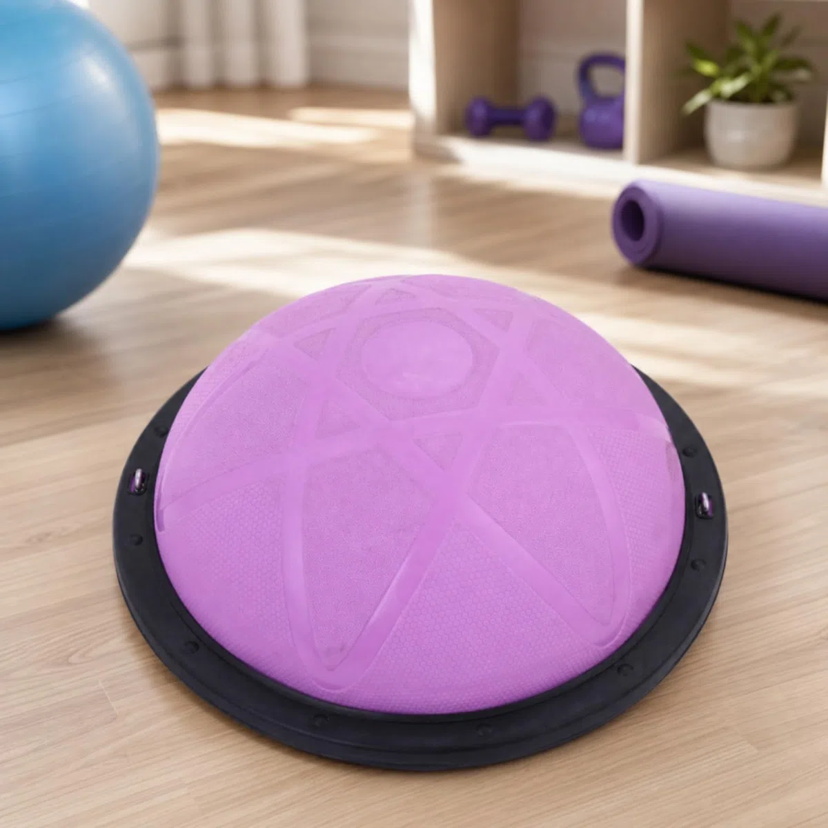 Balance Training Ball Mezza Sfera Equilibrio Palla Propriocezione Cuscino Stabilità Pedana Allenamento con Presa Migliorata E Base Tonda in PP E PVC
