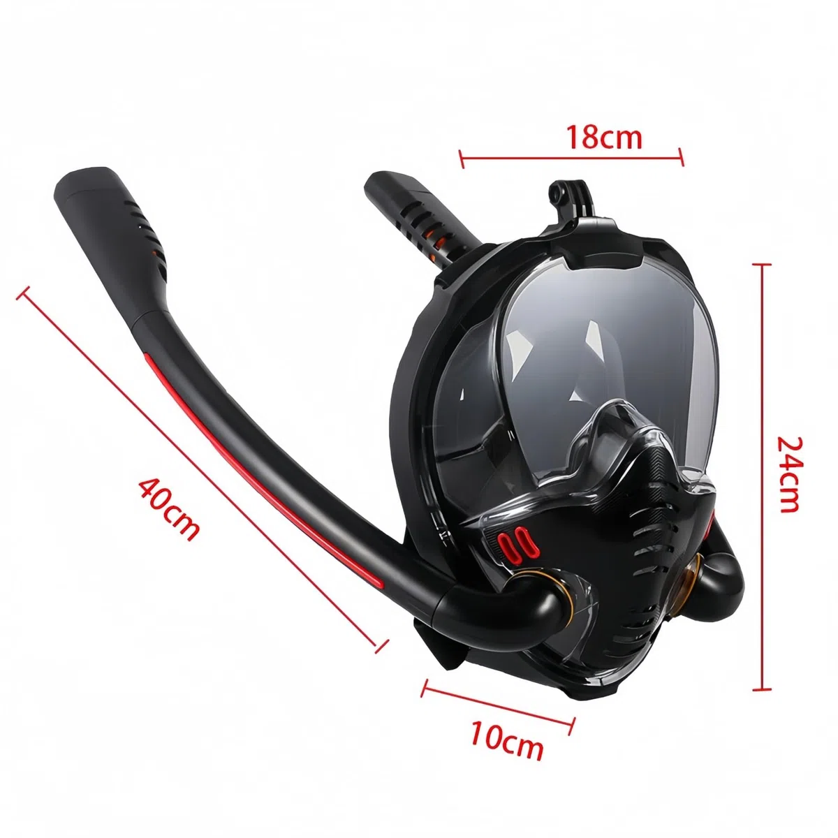 Maschera subacquea per adulti e bambini, maschera subacquea, maschera completa con boccaglio, set da snorkeling per adulti (stile K3 per adulti (bianco e blu, S/M)