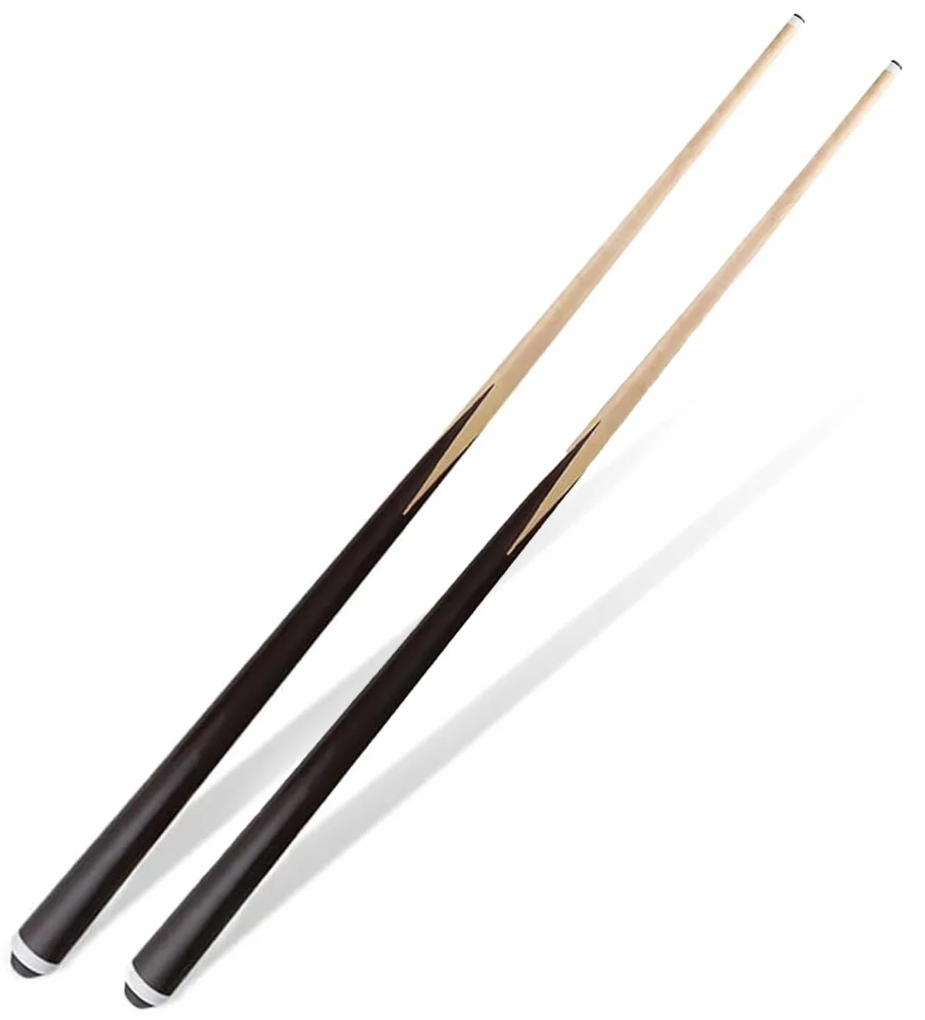JX Set di 2 Stecche da Biliardo Professionali con Punta da 13 mm, in Legno di Acero Canadese da 147,3 cm, 2 Pezzi