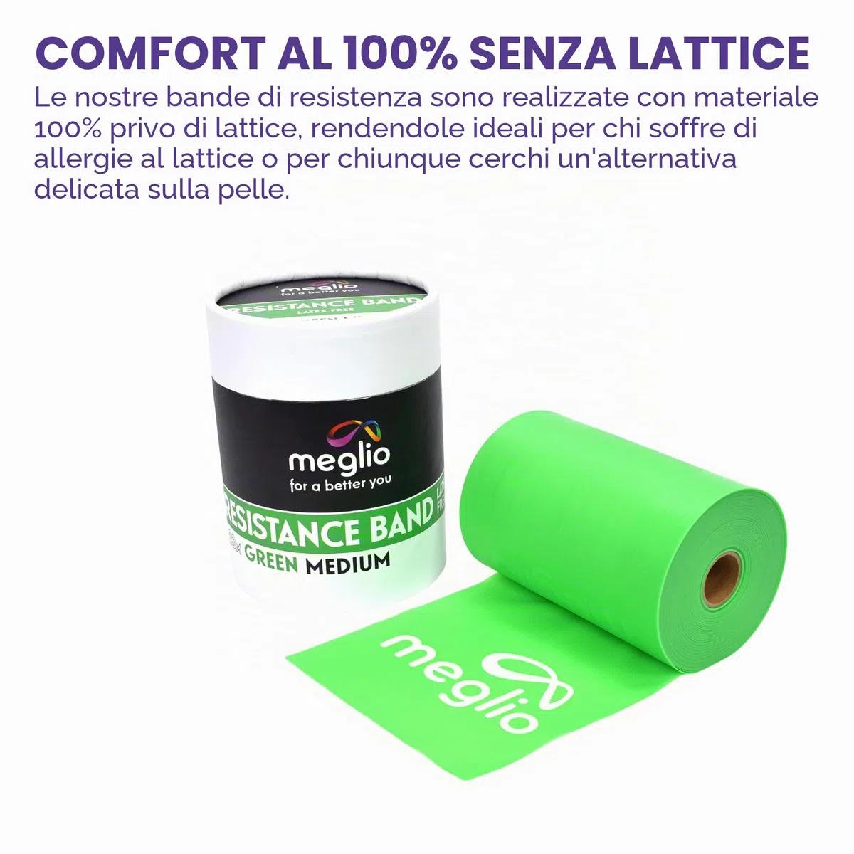 Meglio Rotolo di Fascia di Resistenza - (23 metri) Fasce di Resistenza Senza Lattice per lo Sviluppo Della Forza, Fascia Pilates per il Fitness, Flessibile, Fisioterapia, Fasce per Stretching e Yoga