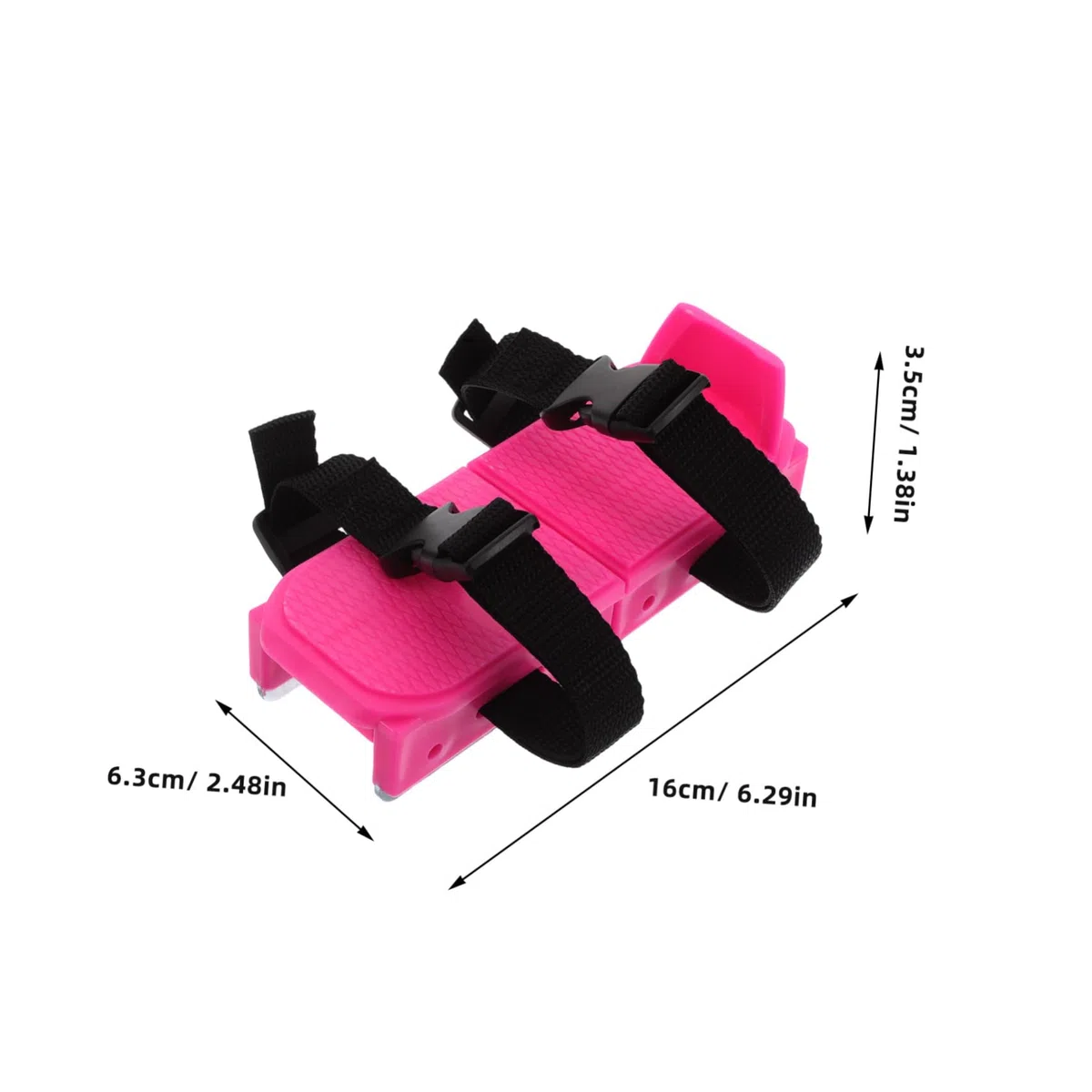 INOOMP Pattini per Ghiaccio Ragazzi Regolabili Rosa 1 Paio Principianti | Pp e Metallo, Nastro, per Sci e Sport Invernali, Mini Sci per Uso Esterno, Adatti a Ragazzi Esordienti