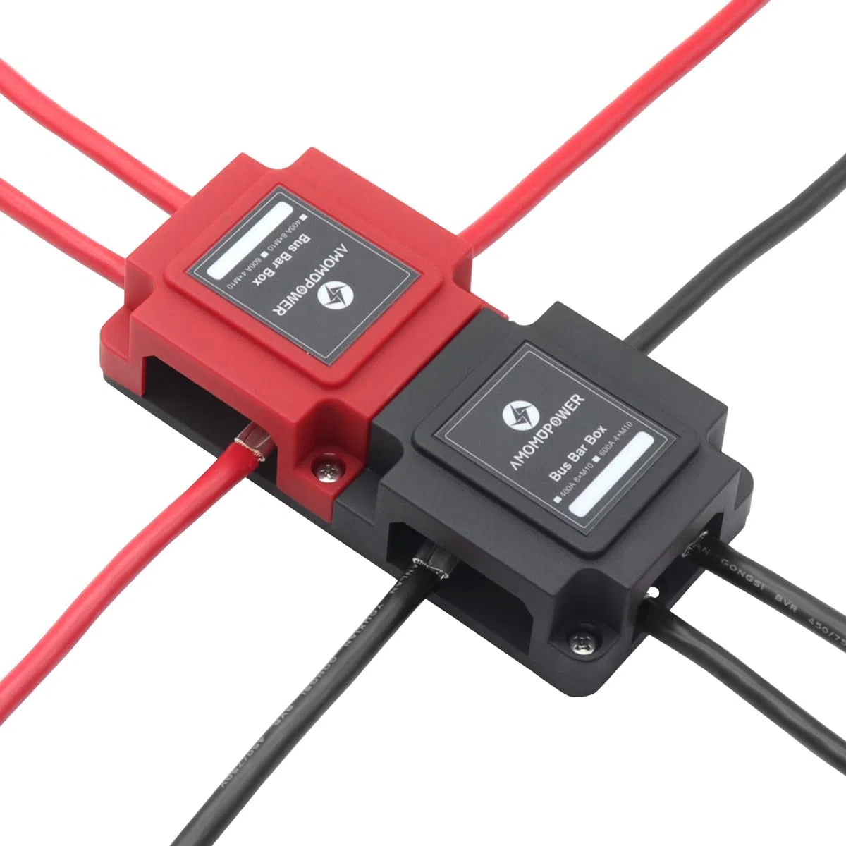 Bus Bar Rame Barra di bus 12V-48V CC 400A con terminali per perni 8xM10 Blocco di distribuzione dell'alimentazione Batteria per Heavy Duty Busbar 400 Amp per Auto Marina Barca RV Solare
