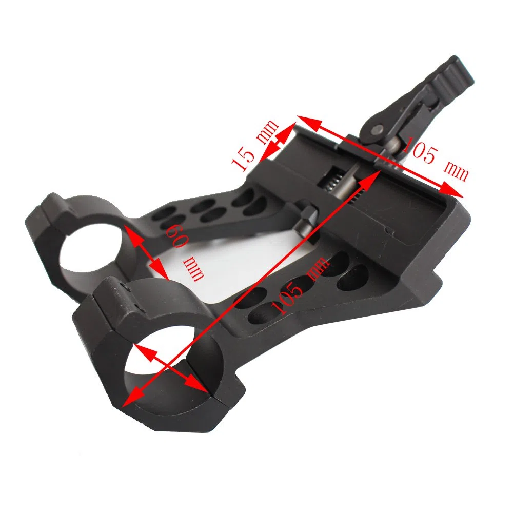 NOGA Attacco rapido per Caccia al tiro Laterale AK con Anello Integrale da 1 Pollice 25mm / 30mm per AK47 Nero