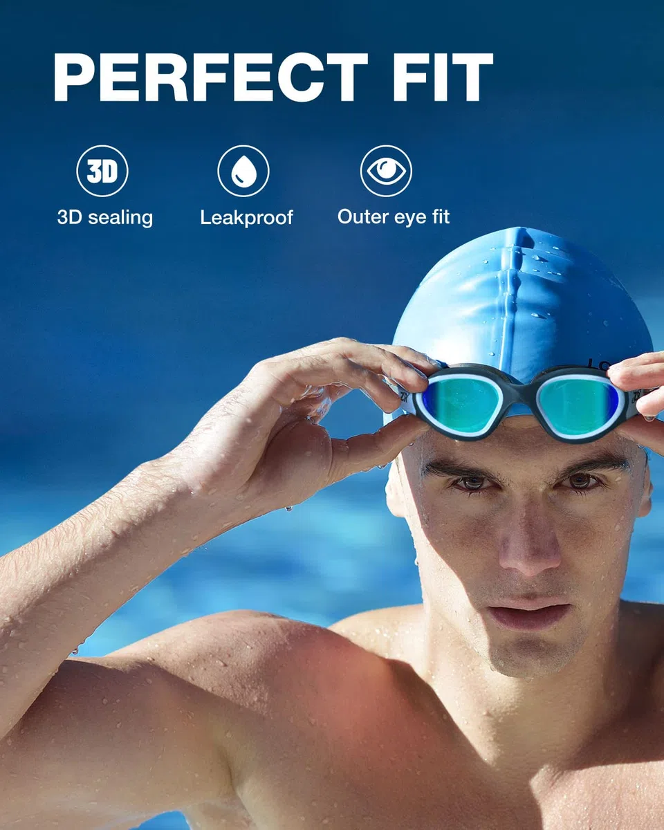 ZIONOR G1 NEW - Occhialini da nuoto polarizzati per adulti, unisex | Antiappannamento, protezione UV al 100%, impermeabile e nasello regolabile