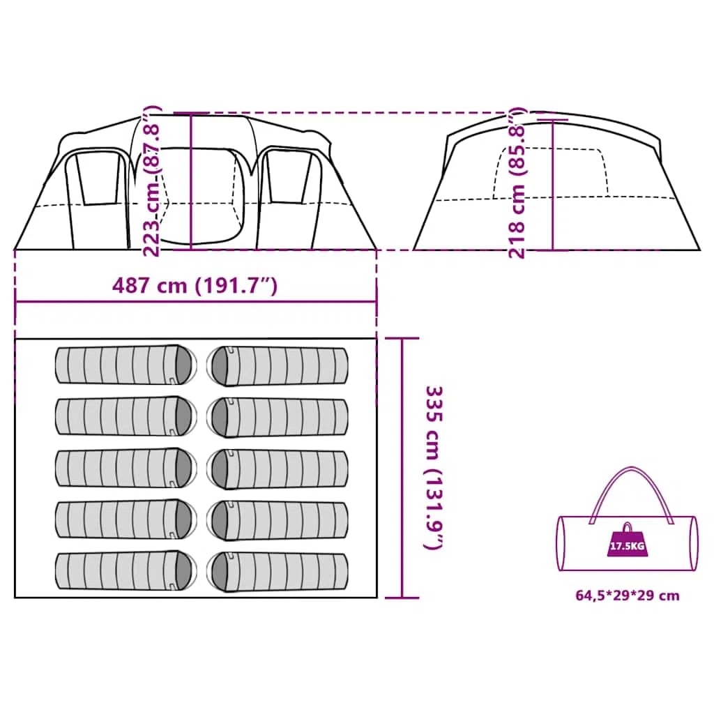 vidaXL Tenda familiare Tende familiari Tenda