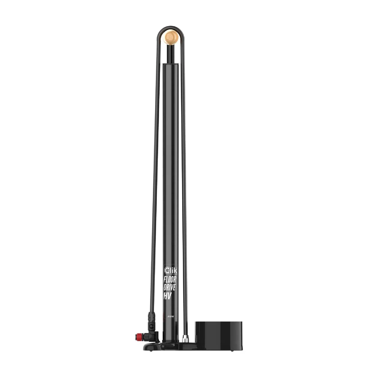 LEZYNE Pompa per bicicletta ad azionamento da terra CLIK - Pompa da pavimento professionale di alta qualità con Chuck ABS Pro Clik per bici da strada, MTB e ghiaia, struttura in acciaio e alluminio