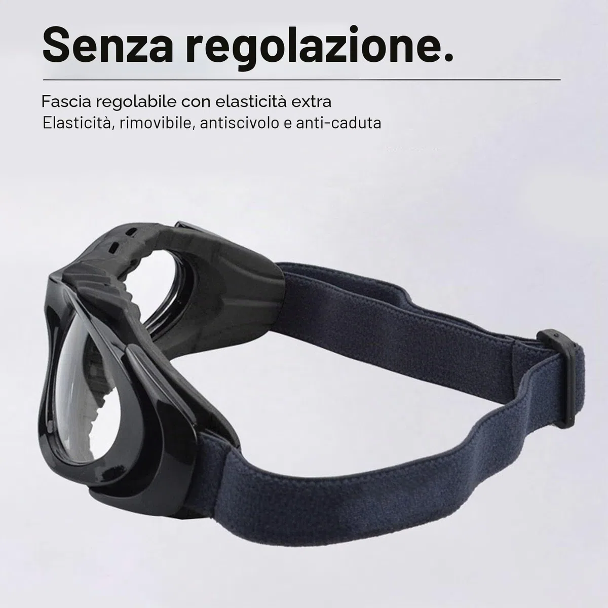 Occhiali da Calcio, Occhiali Protettivi Sportivi AntiGraffio Ergonomici HD Comodi per Escursioni in Bicicletta all'aperto (Nero)