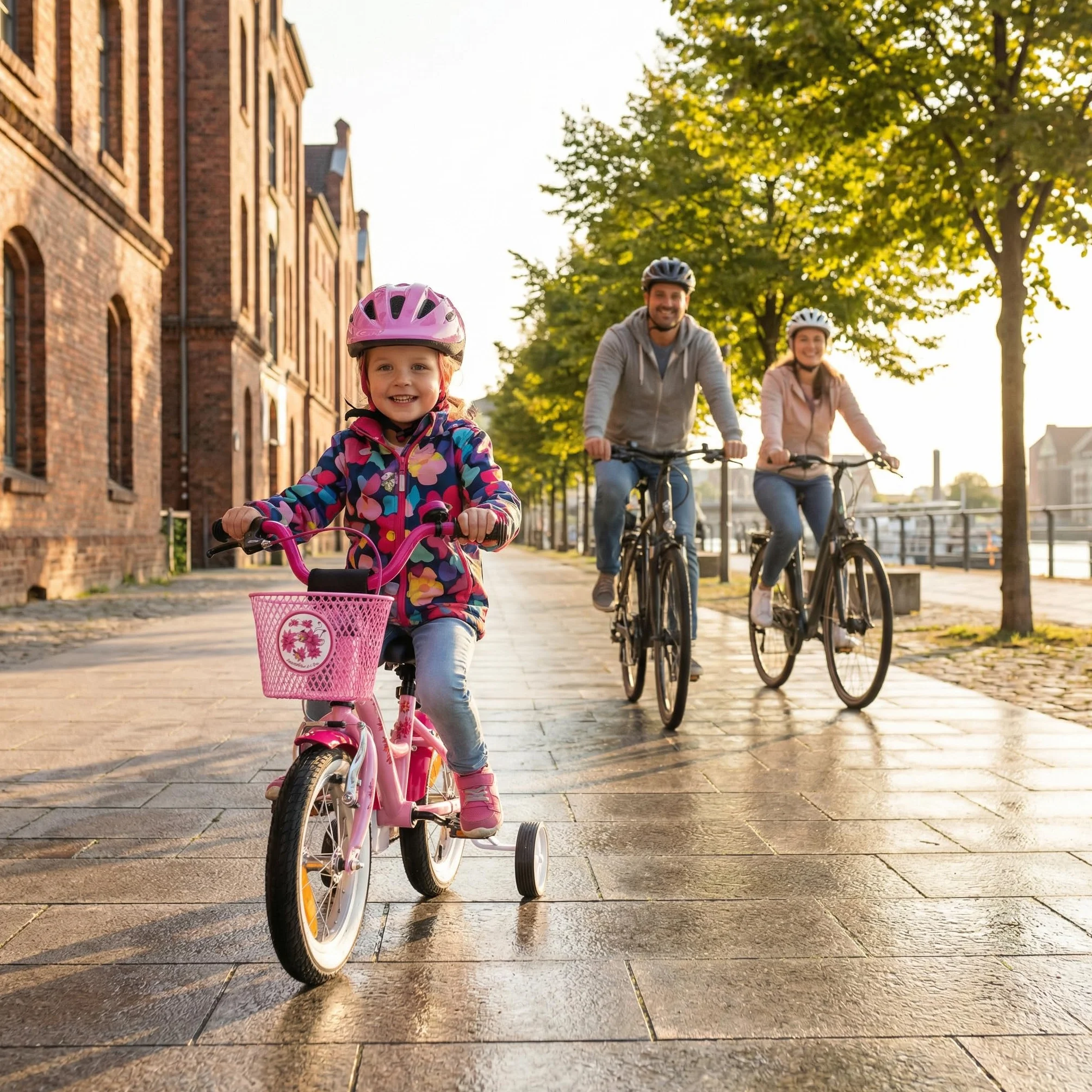 PROMETHEUS BICYCLES bicicletta bambini 3-5 anni bici bambina 3 anni bici bimba 12 pollici con rotelle e freno contropedale Rosa