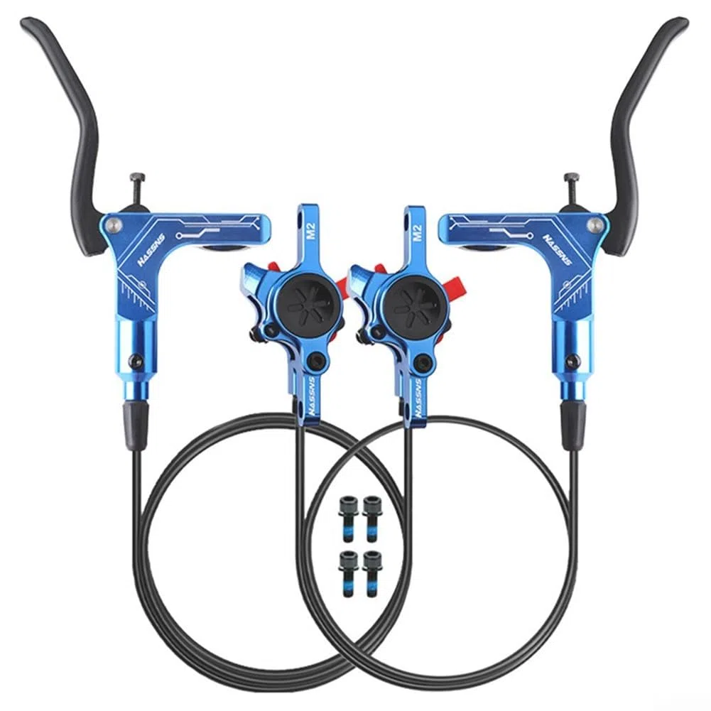 Freno a disco idraulico a doppio pistone per mountain bike, costruzione in lega di alluminio bidirezionale, 1450, 800 mm, dimensioni per dischi da 160 mm, 180 mm, 203 mm, adatti per