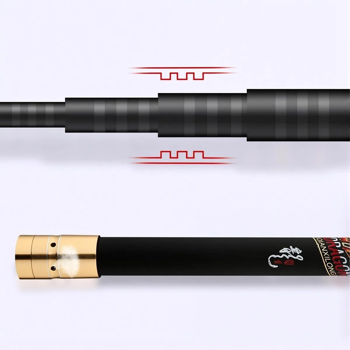 Canna da pesca telescopica in carbonio da 8 m a 16 m. Canna per carpe ultra-robusta, resistente e facile da usare. Canna da pesca con lenza fissa ideale per lunghe sessioni di pesca.