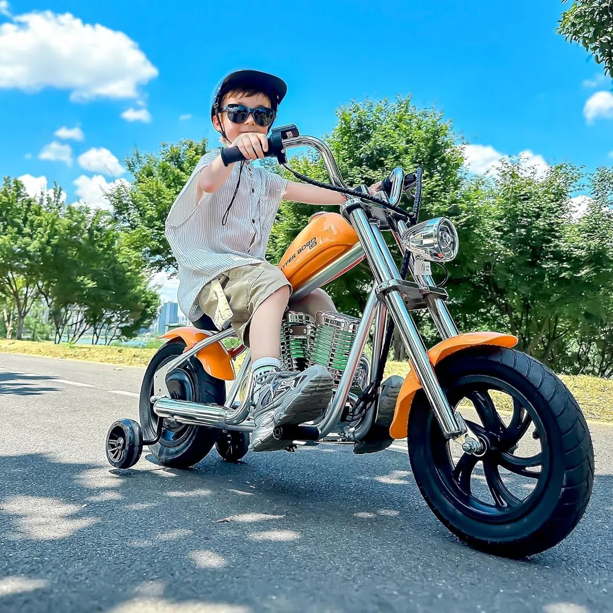 HYPER GOGO Ruota di Addestramento per Motocicletta Elettrica per Bambini