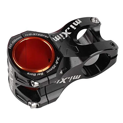 Dilwe Stelo Manubrio della Bicicletta, Morsetto Stelo Bici Anti-ruggine con Anello Adattatore per Manubrio Bicicletta Diametro 35mm / 31,8mm