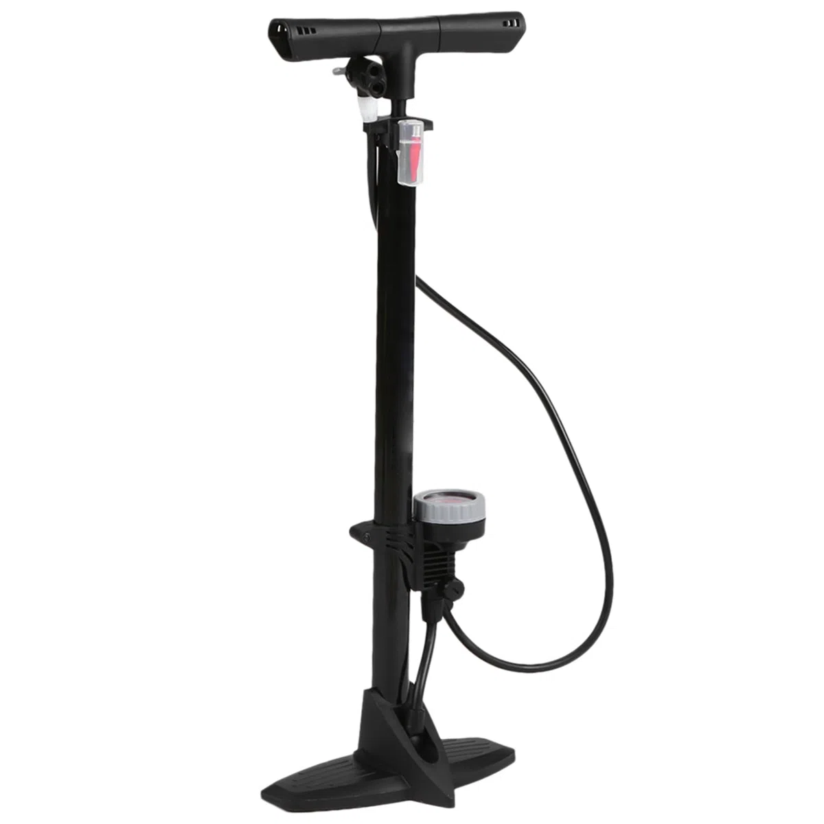 Pompa di Gonfiaggio da Pavimento per Bicicletta con Manometro Stabile e Durevole per Ciclista Alluminio 9,4 * 4,9 * 24,8 Pollici