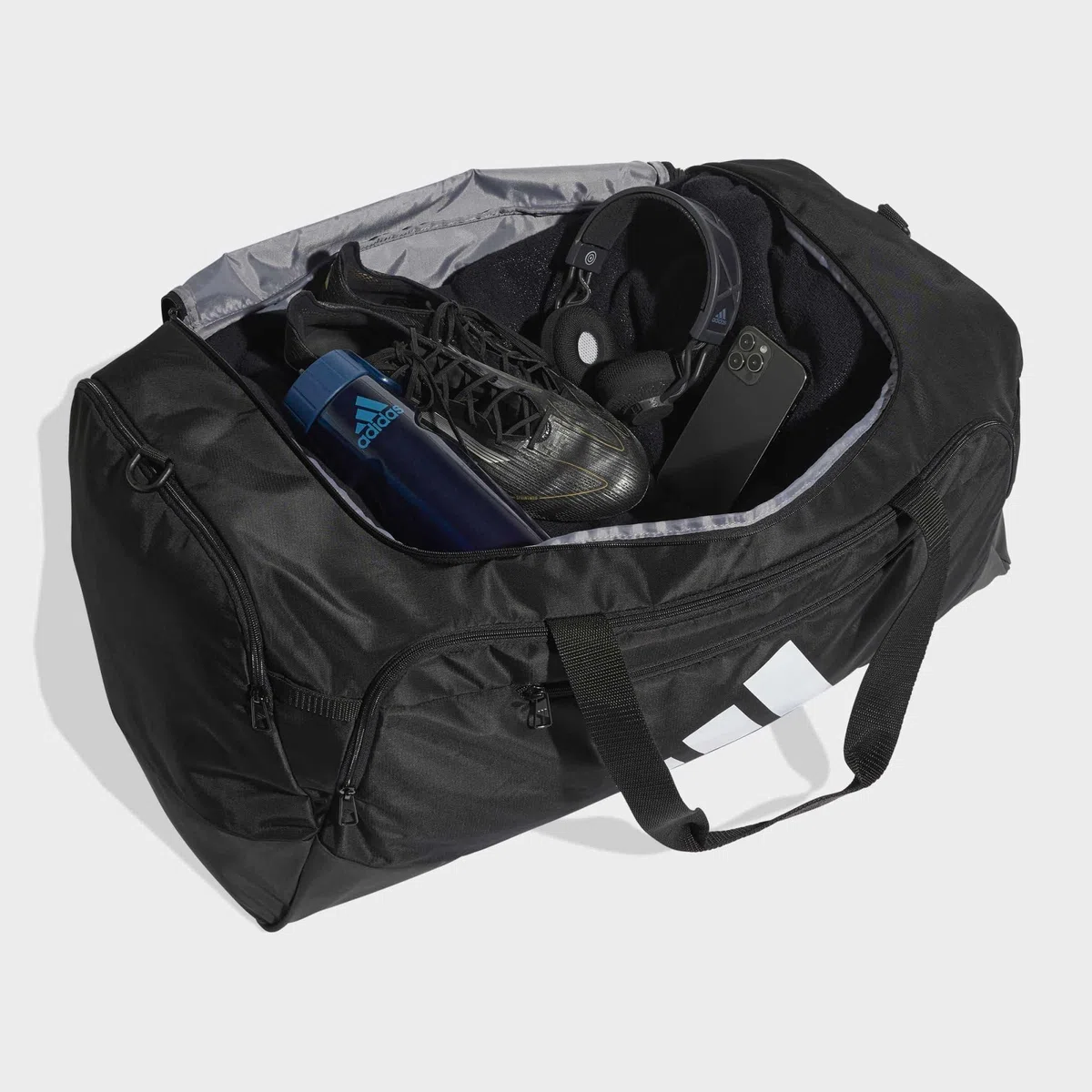 adidas Unisex - Adulto Training Defender Duffle Bag Large Duffel Bag, black/white, One size